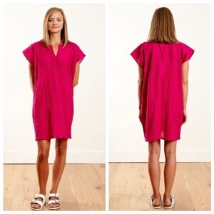 Pietsie L LARGE Sayulita Prickly Pear Pink Striped Tunic Dress